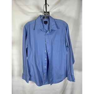 Arrow USA 1851 Boys Blue Long SleeveButton Down Dress Shirt Size 18 Cotton Blend